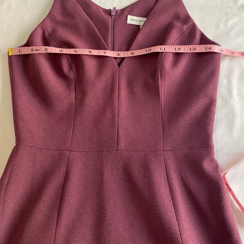 DRESS THE POPULATION Isabelle Orchid Purple Crepe Mermaid Midi Dress XS - Picture 10 of 12